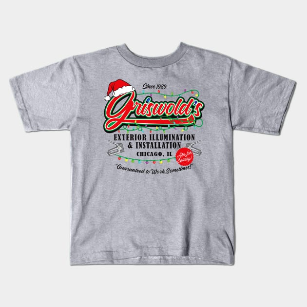 Griswold Illumination Christmas Vacation '89 Kids T-Shirt by Alema Art